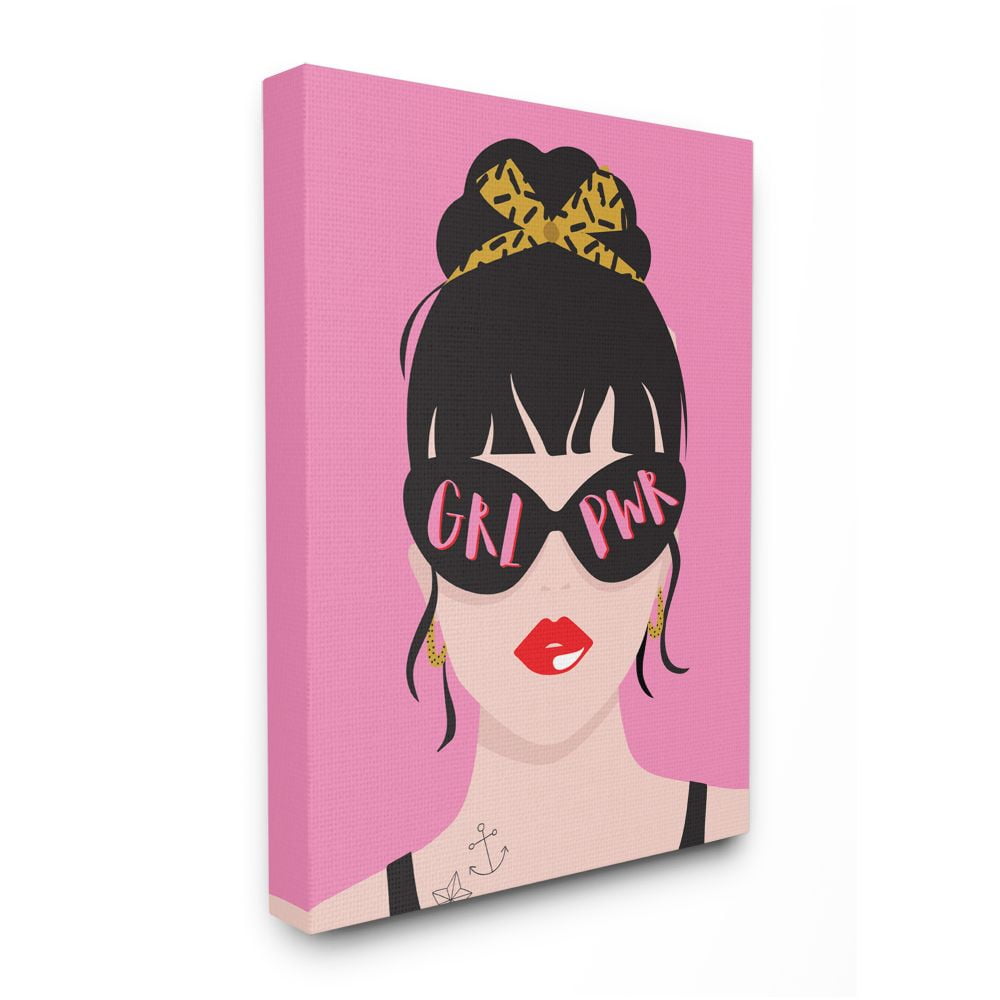 Stupell Industries Punk Rock Fashion Girl Power Phrase Pop Art Designed by Angela Nickeas