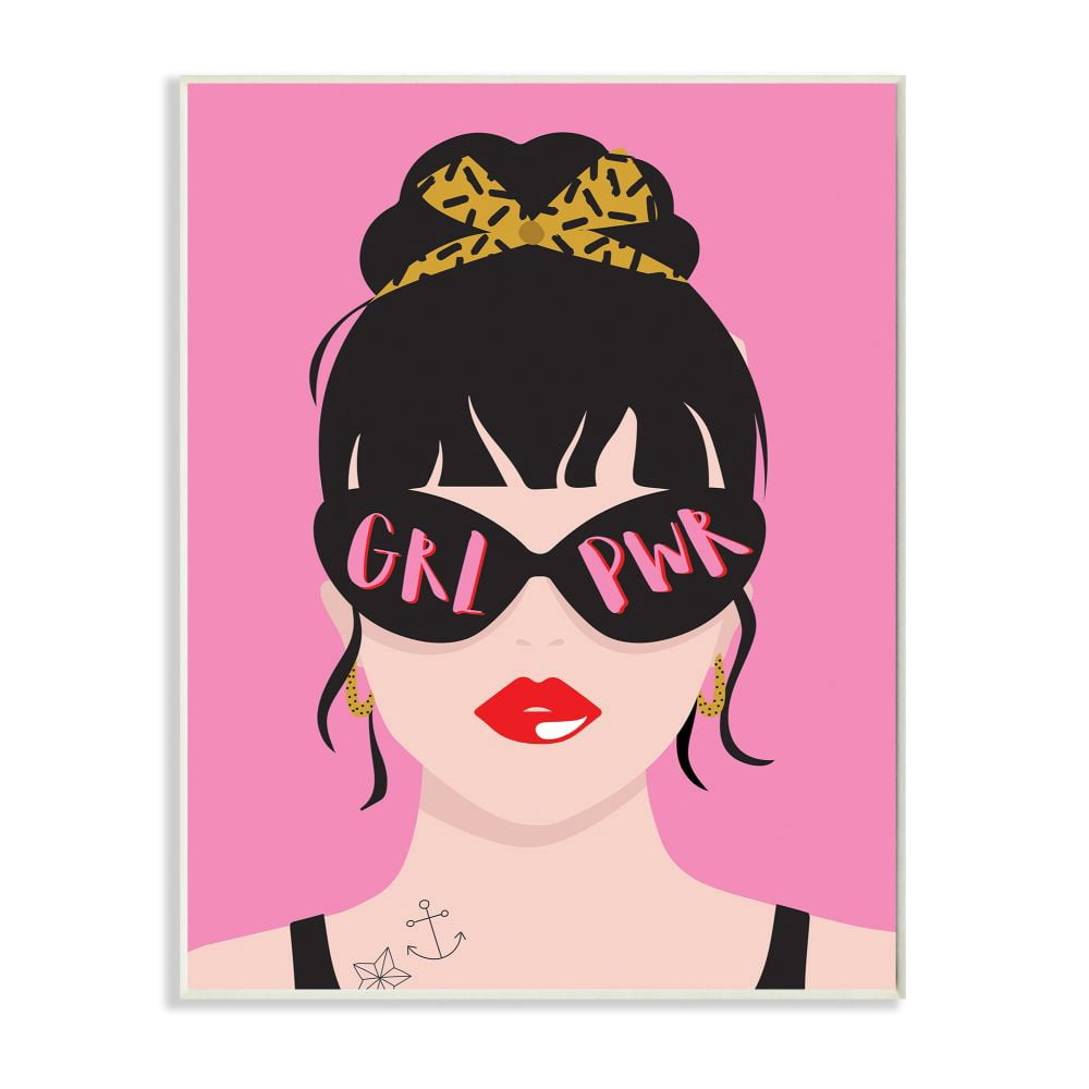 Stupell Industries Punk Rock Fashion Girl Power Phrase Pop Art Designed by Angela Nickeas