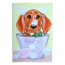 Stupell Industries Puppy with Soap Bubbles Animals & Insects Painting Unframed Art Print Wall Art, 10 x 15