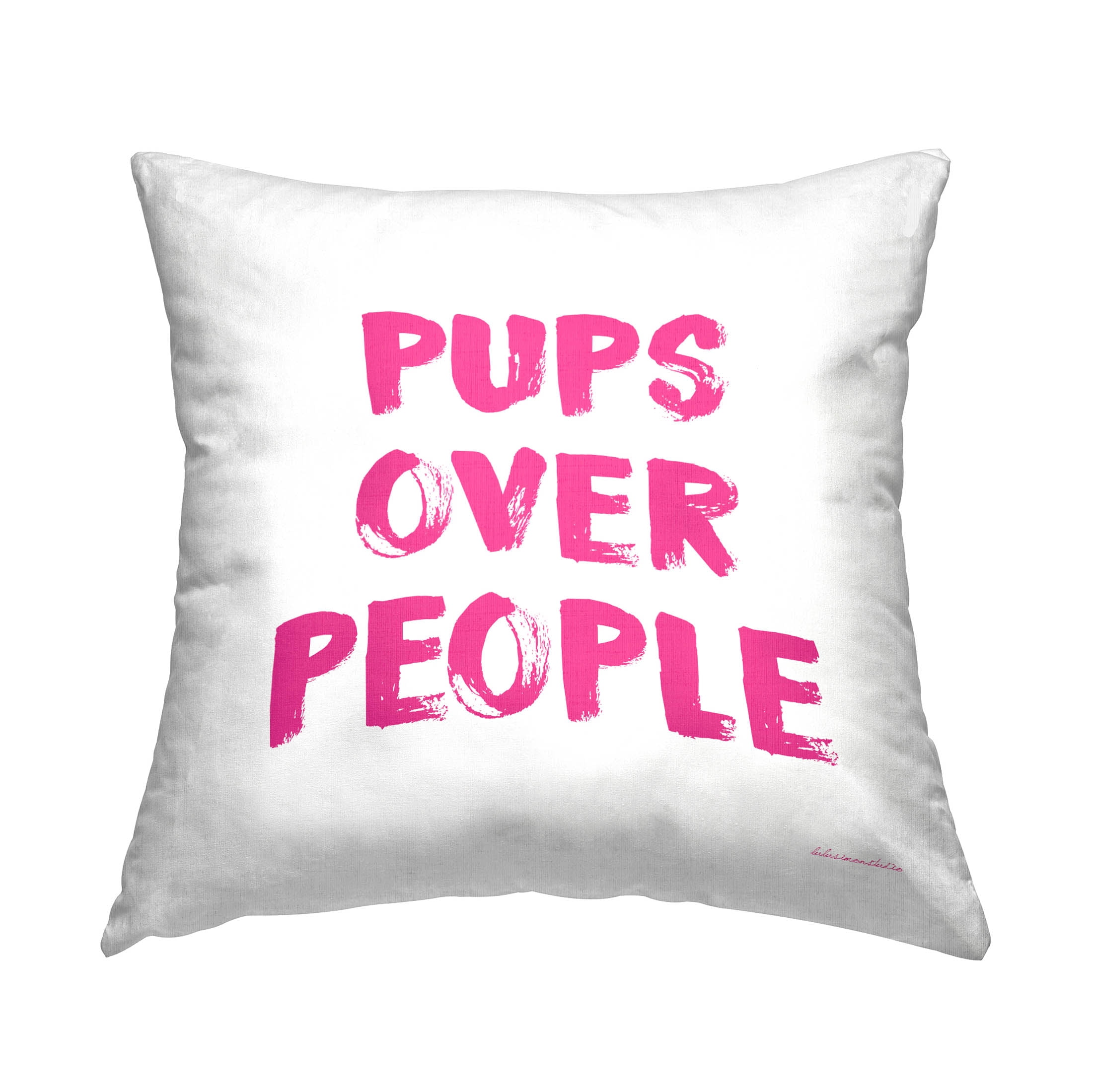 Stupell Industries Pups Over People Pet Phrase Printed Throw Pillow Design by lulusimonSTUDIO