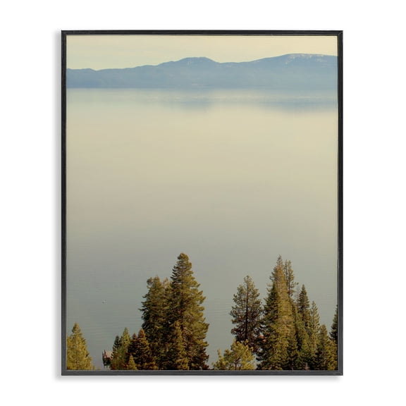 Stupell Industries Pure Bliss Lake View Landscape & Nature Photography Black Framed Art Print Wall Art, 11 x 14