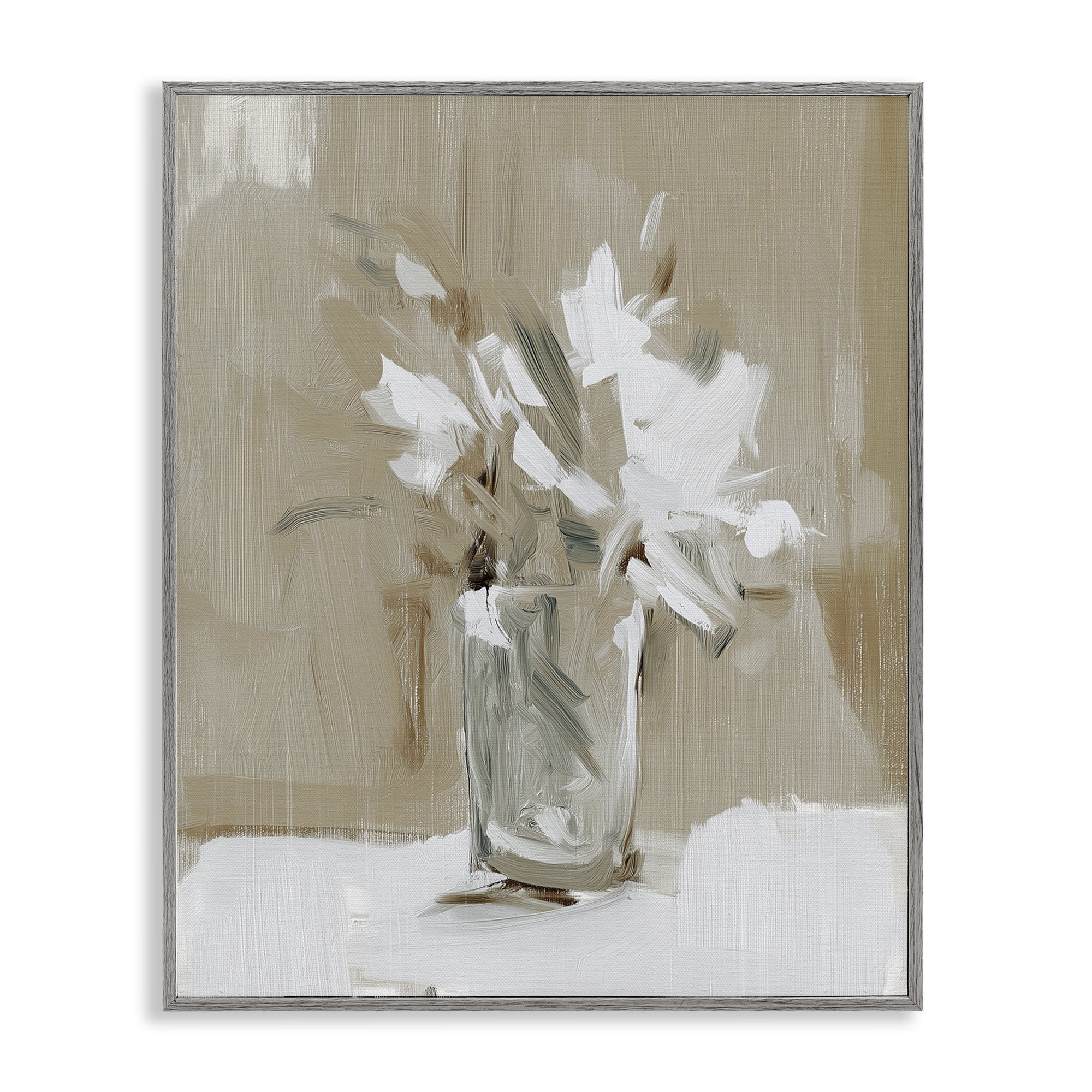 Stupell Industries Pure Forms Still Life Gray Framed Giclee Art, design by Svetlana Aleynikova