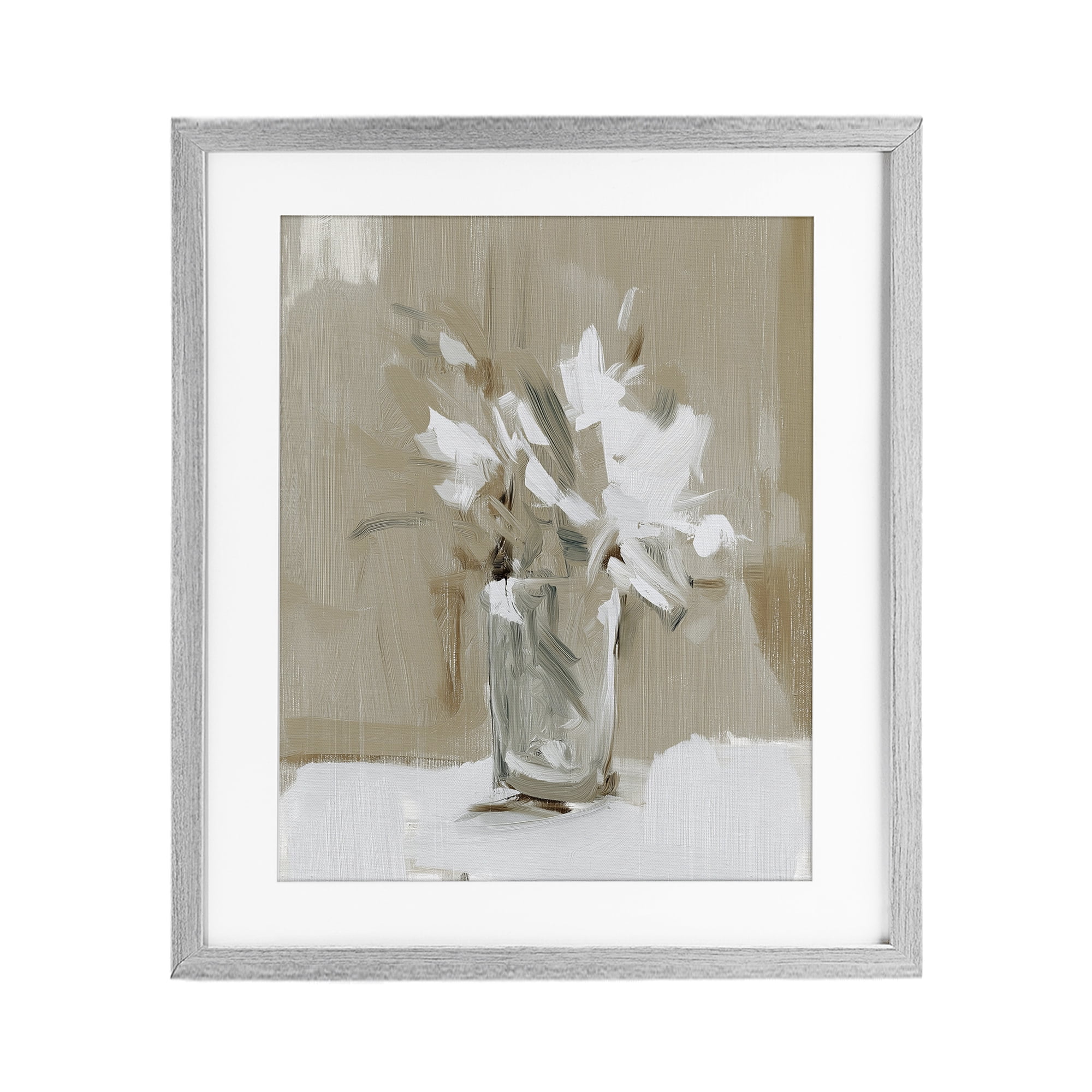 Stupell Industries Pure Forms Still Life Gray Framed Print Under Glass, design by Svetlana Aleynikova