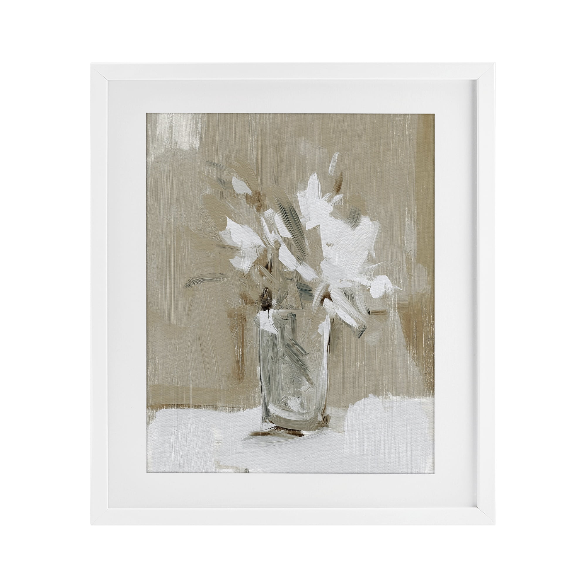 Stupell Industries Pure Forms Still Life White Framed Print Under Glass, design by Svetlana Aleynikova