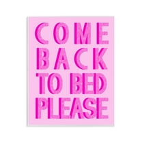 Stupell Industries Purple Back to Bed Typography Painting Unframed Art Print Wall Art, 11 x 14