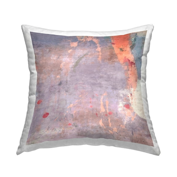 Stupell Industries Purple Brushed Abstract Decorative Printed Throw Pillow Design by Suzanne Nicoll