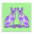 thumbnail image 1 of Stupell Industries Purple Cats on Green Animals Painting Unframed Art Print Wall Art, 12 x 12, 1 of 7