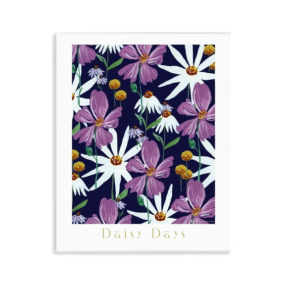 Stupell Industries Purple Daisy Days Floral Painting Unframed Art Print Wall Art, 11 x 14