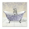 thumbnail image 1 of Stupell Industries Purple Damask Claw Foot Tub Bathroom, 12 x 0.5 x 12,Design by Diane Stimson, 1 of 6