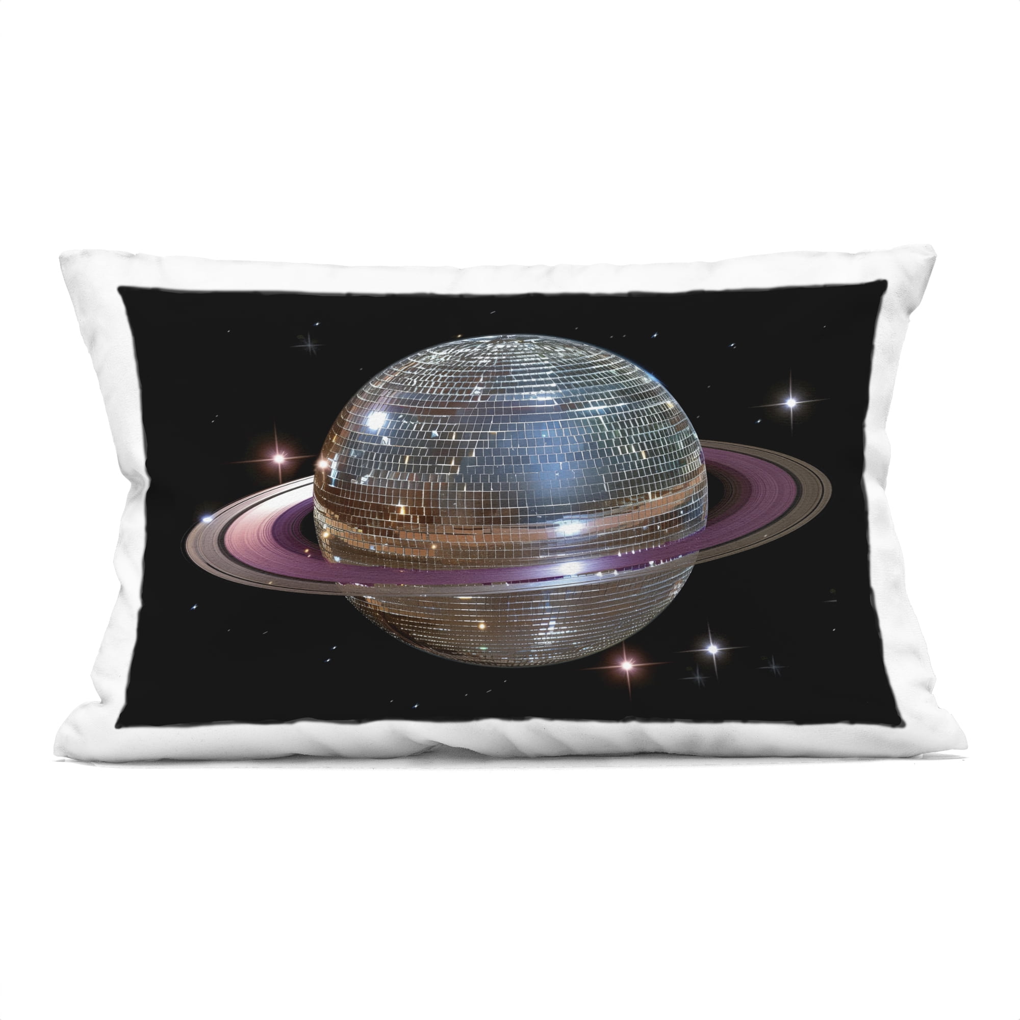 Stupell Industries Purple Disco Ball Planet Decorative Printed Throw Pillow, design by Decent Exposures