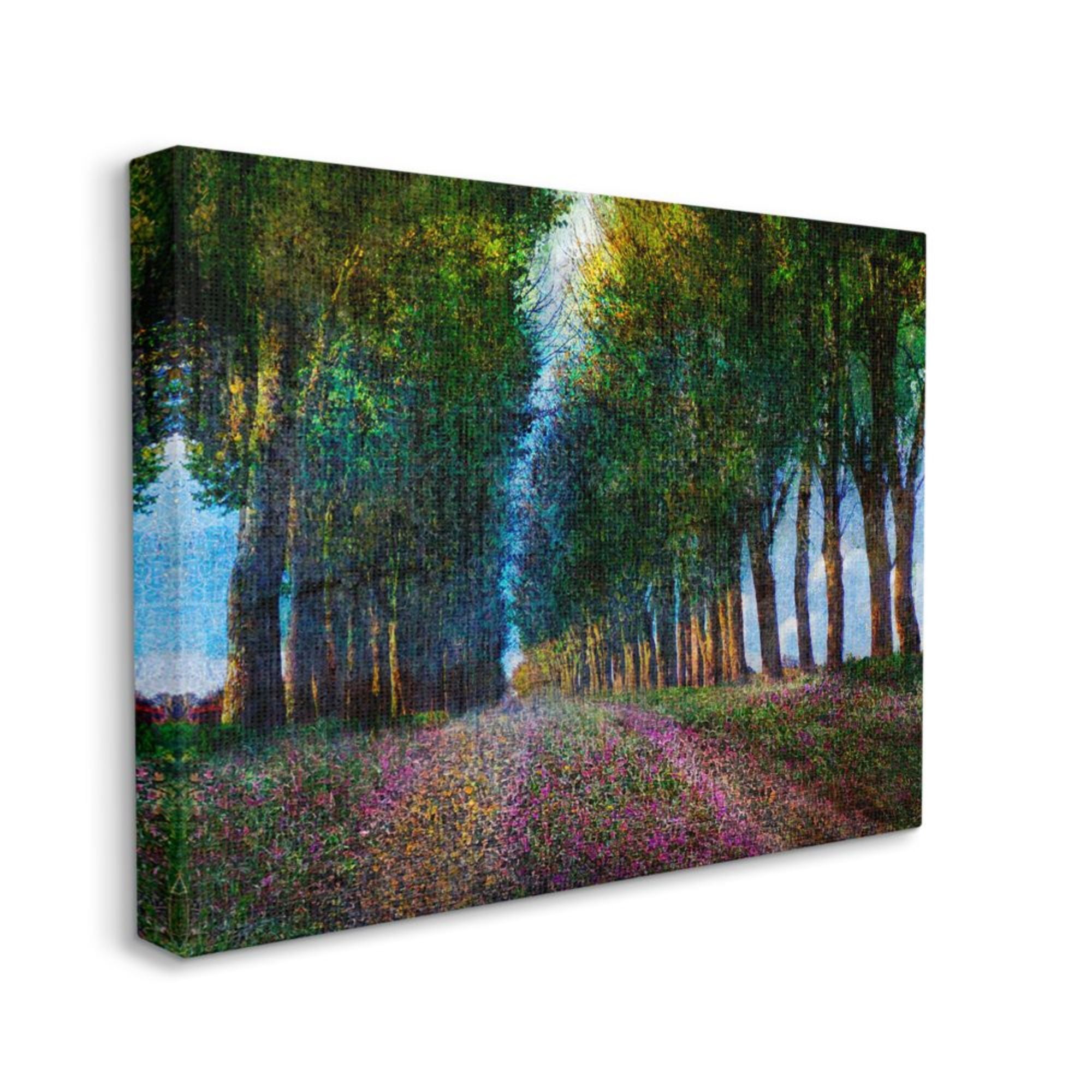 Stupell Industries Purple Floral Field Between Tree Row Landscape Design by Chris Vest, 24" x 30"