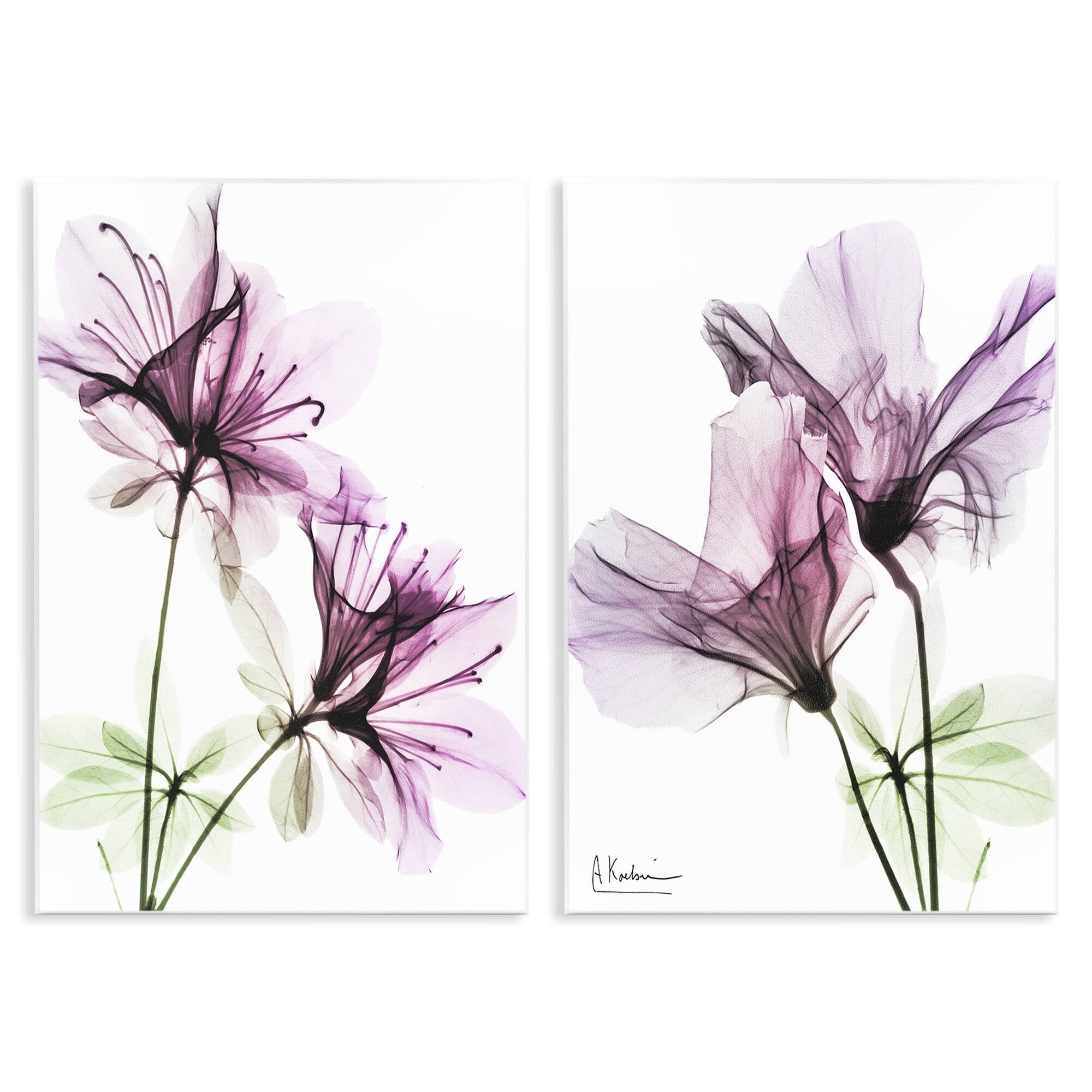 Stupell Industries Purple Flower Bloom Design Wall Plaque by Albert Koetsier
