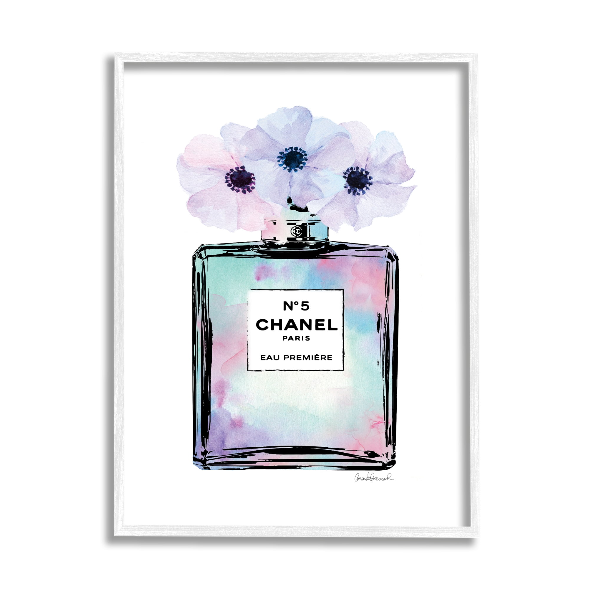 Stupell Industries Purple Flower Perfume Glam Fashion Design, 11 x 14,Design by Amanda Greenwood