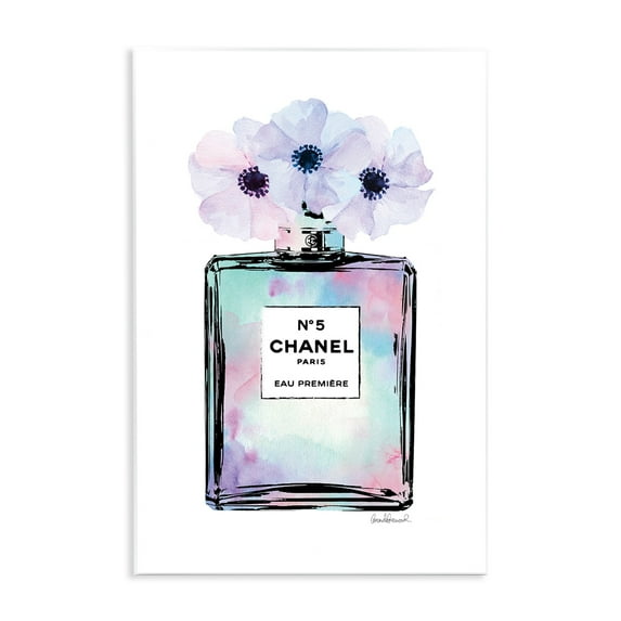 Stupell Industries Purple Flower Perfume Glam Fashion Design Wall Plaque by Amanda Greenwood