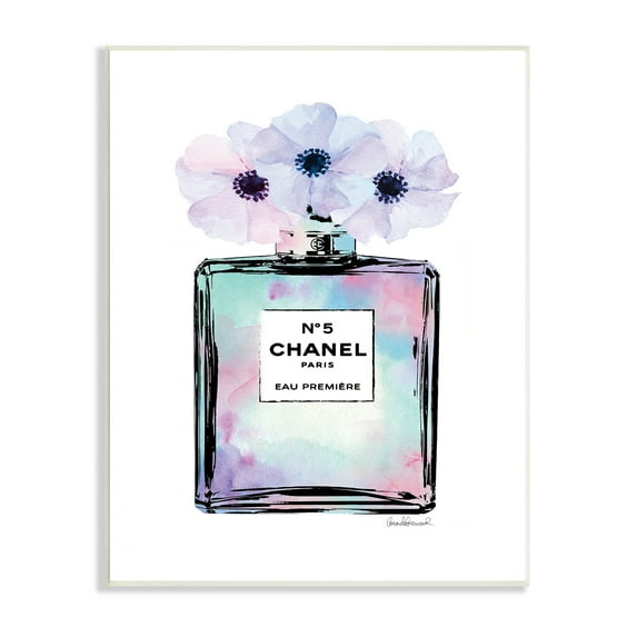 Stupell Industries Purple Flower Perfume Glam Fashion Design Wall Plaque by Amanda Greenwood