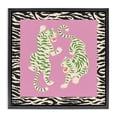 thumbnail image 1 of Stupell Industries Bohemian Purple & Green Twin Tigers Black Floating Frame Canvas Art, 18 x 18, by Karolina Sato, 1 of 8