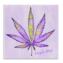 Stupell Industries Purple Haze Plant Leaf Plants & Flowers Painting Unframed Art Print Wall Art, 12 x 12