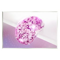 Stupell Industries Purple Melting Disco Ball Abstract Painting Unframed Art Print Wall Art, 15 x 10