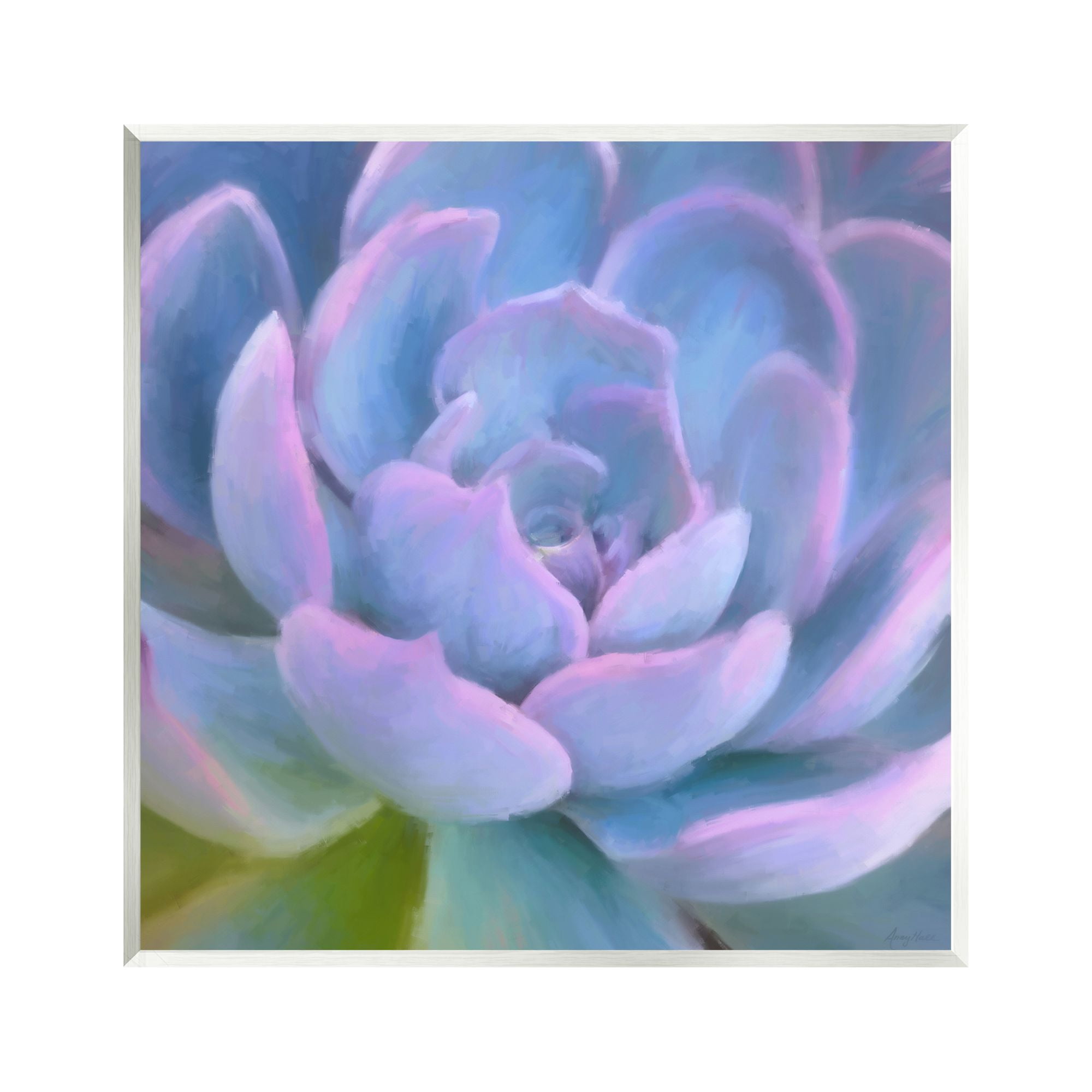 Stupell Industries Purple Modern Succulent Botanical & Floral Painting Unframed Art Print Wall Art, 12 x 12