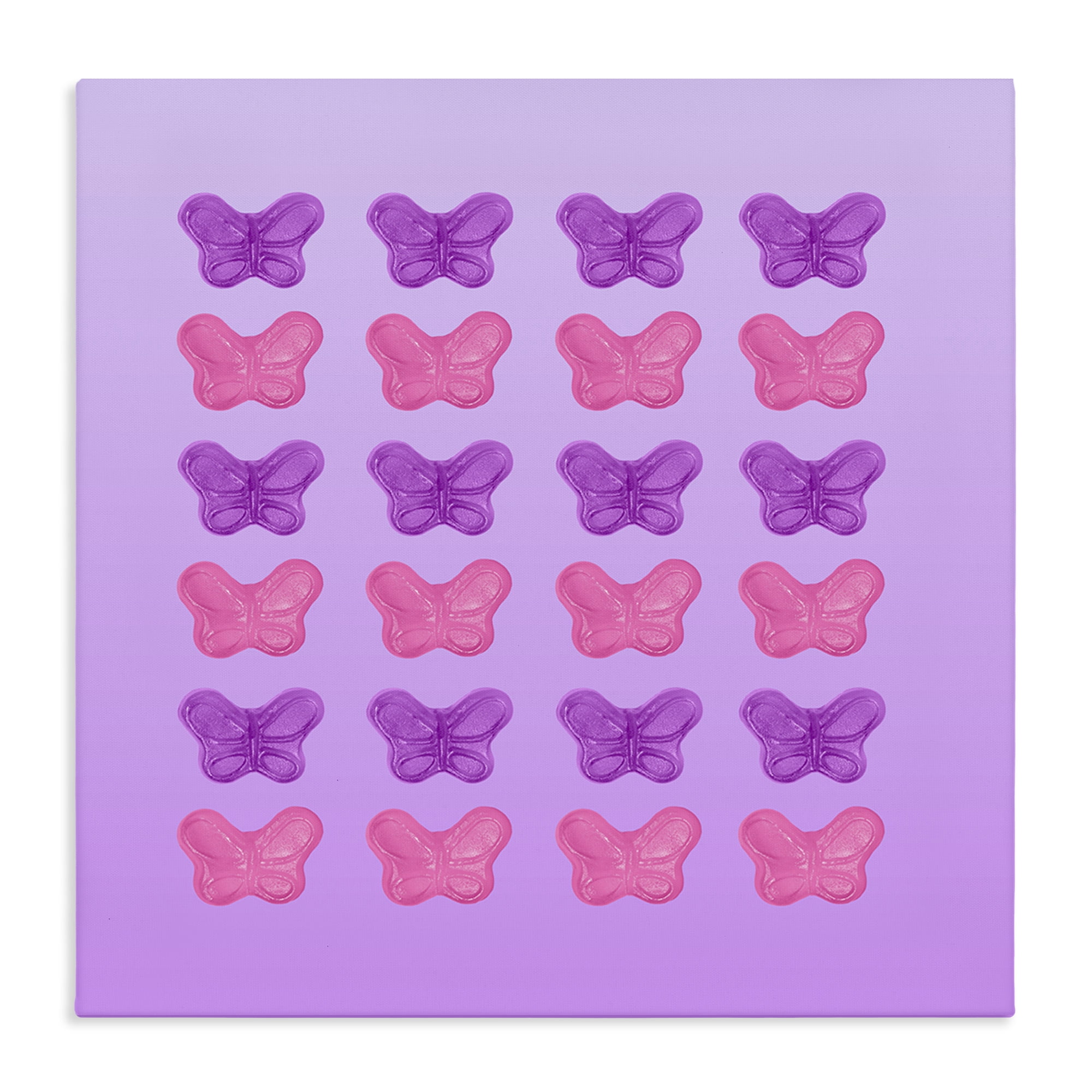 Stupell Industries Purple & Pink Butterfly Candies Canvas Wall Art, design by LISH Creative