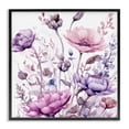 thumbnail image 1 of Stupell Industries Transitional Purple & Pink Florals Black Framed Giclee Art, 12 x 12, by Kim Lewis, 1 of 8
