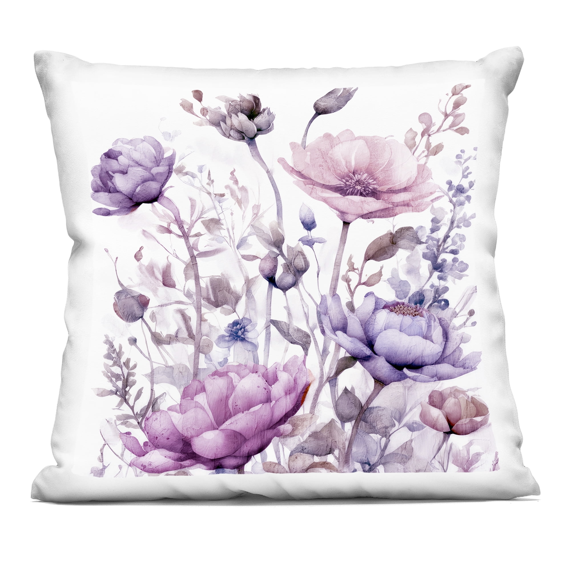 Stupell Industries Purple & Pink Florals Decorative Printed Throw Pillow, design by Kim Allen, 18 x 7 x 18