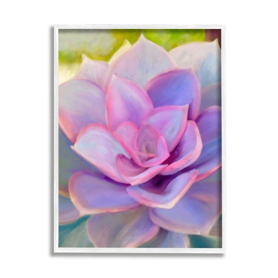 Stupell Industries Purple Plant Leaves Botanical & Floral Painting White Framed Art Print Wall Art, 24 x 30