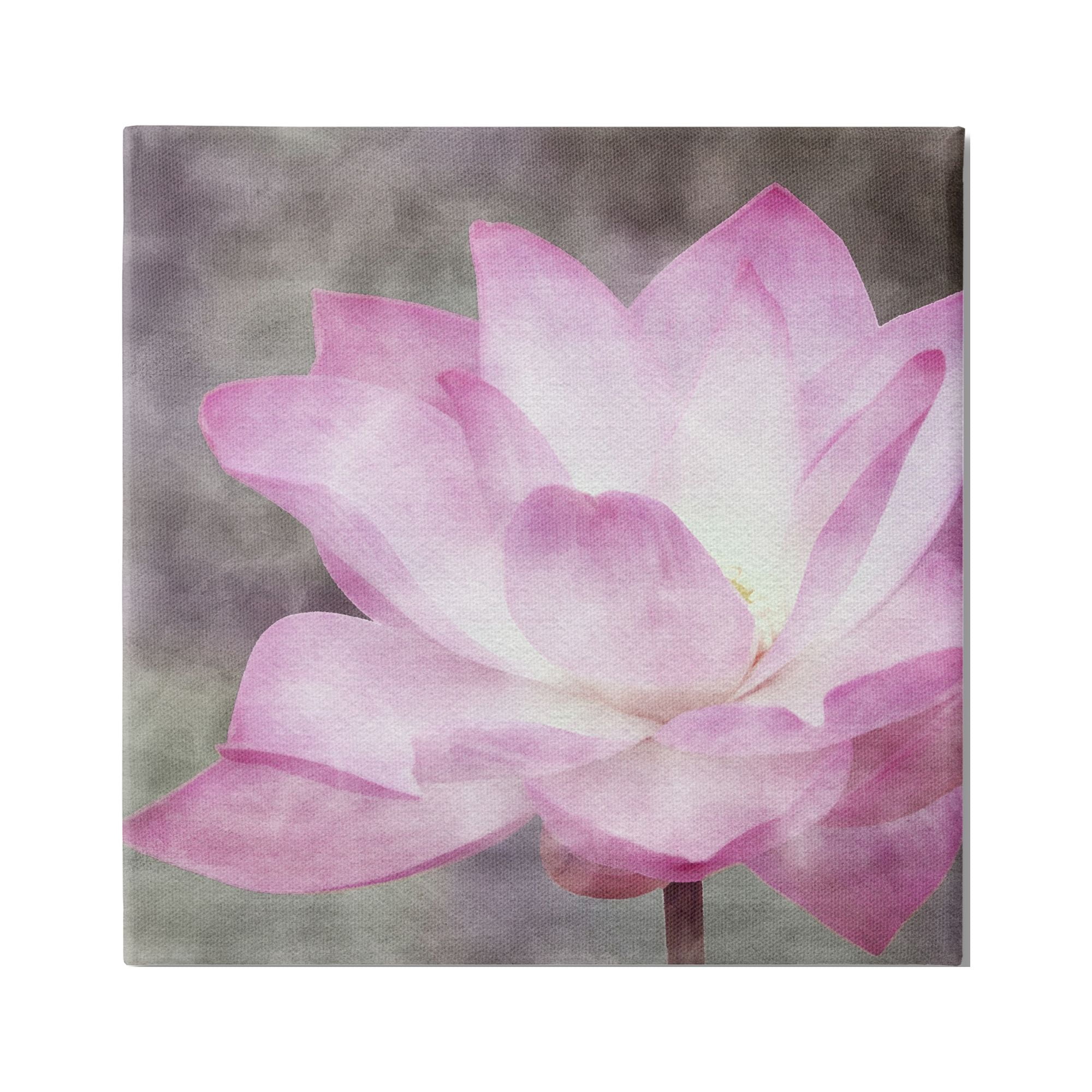 Stupell Industries Purple Pond Lily Botanical & Floral Painting Gallery Wrapped Canvas Print Wall Art, 24 x 24