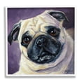 thumbnail image 1 of Stupell Industries Purple Pug Face Portrait Animals & Insects Painting White Framed Art Print Wall Art, 1 of 7