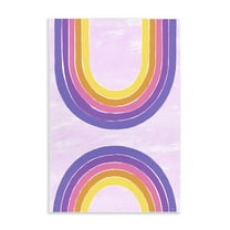 Stupell Industries Purple Rainbow Arches Landscape Painting Unframed Art Print Wall Art, 10 x 15