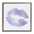 thumbnail image 1 of Stupell Industries Purple Rainbow Lipstick Fashion Painting Brown Floater Framed Canvas Art Print Wall Art, 25 x 25, 1 of 9