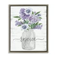thumbnail image 1 of Stupell Industries Purple Rejoice Bouquet Religious Painting Brown Floater Framed Canvas Art Print Wall Art, 25 x 31, 1 of 9