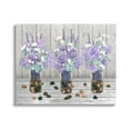 thumbnail image 1 of Stupell Industries Purple Rose Bouquet Trio Scattered Rustic Rocks Graphic Art Gallery Wrapped Canvas Print Wall Art, Design by Ziwei Li, 1 of 7