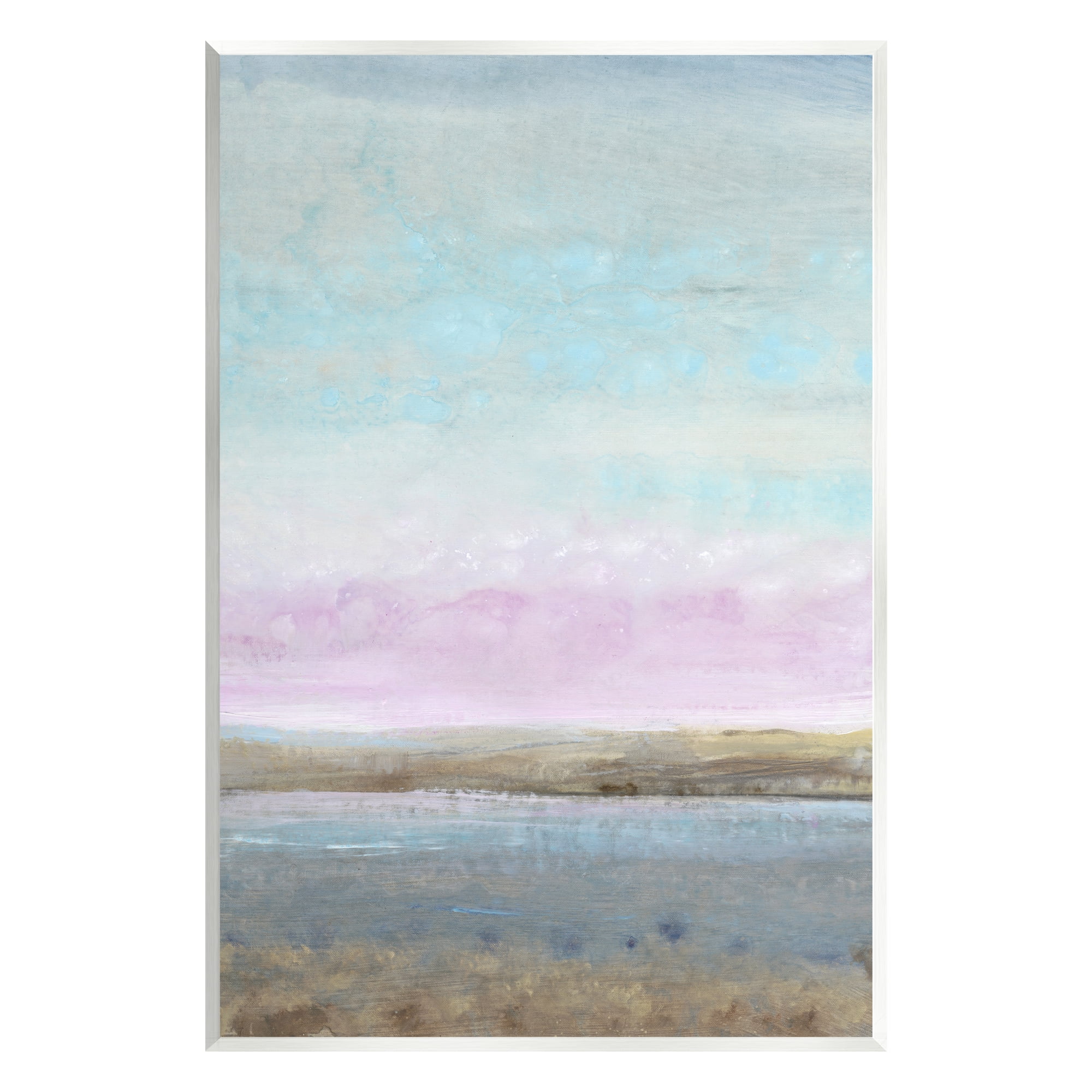 Stupell Industries Purple Sky Pond Nature Landscape Coastal Painting Unframed Art Print Wall Art