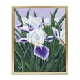 thumbnail image 1 of Stupell Industries Modern Purple & White Irises Gold Floating Frame Canvas Art, 17 x 21, by Sarah Waldron Kimball, 1 of 8