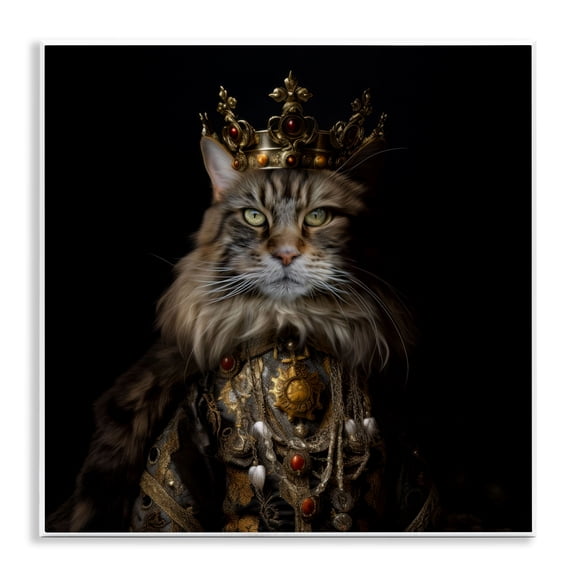 Stupell Industries Purrfectly Proper Cat Wall Plaque Art design by Kelley Parker, 12 x 12