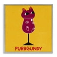 thumbnail image 1 of Stupell Industries Purrgundy Cat Wine Animals Painting Gray Framed Art Print Wall Art, 17 x 17, 1 of 8