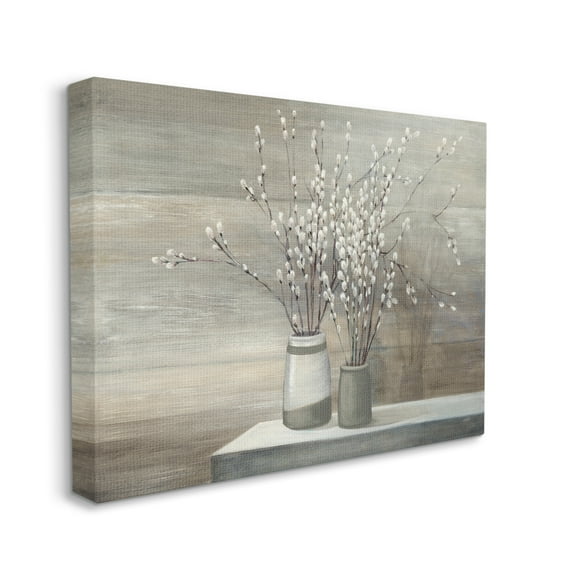 Stupell Industries Pussy Willow Still Life Canvas Wall Art