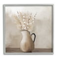 thumbnail image 1 of Stupell Industries Pussy Willow in Vase Botanical & Floral Painting Gray Framed Art Print Wall Art, 17 x 17, 1 of 9