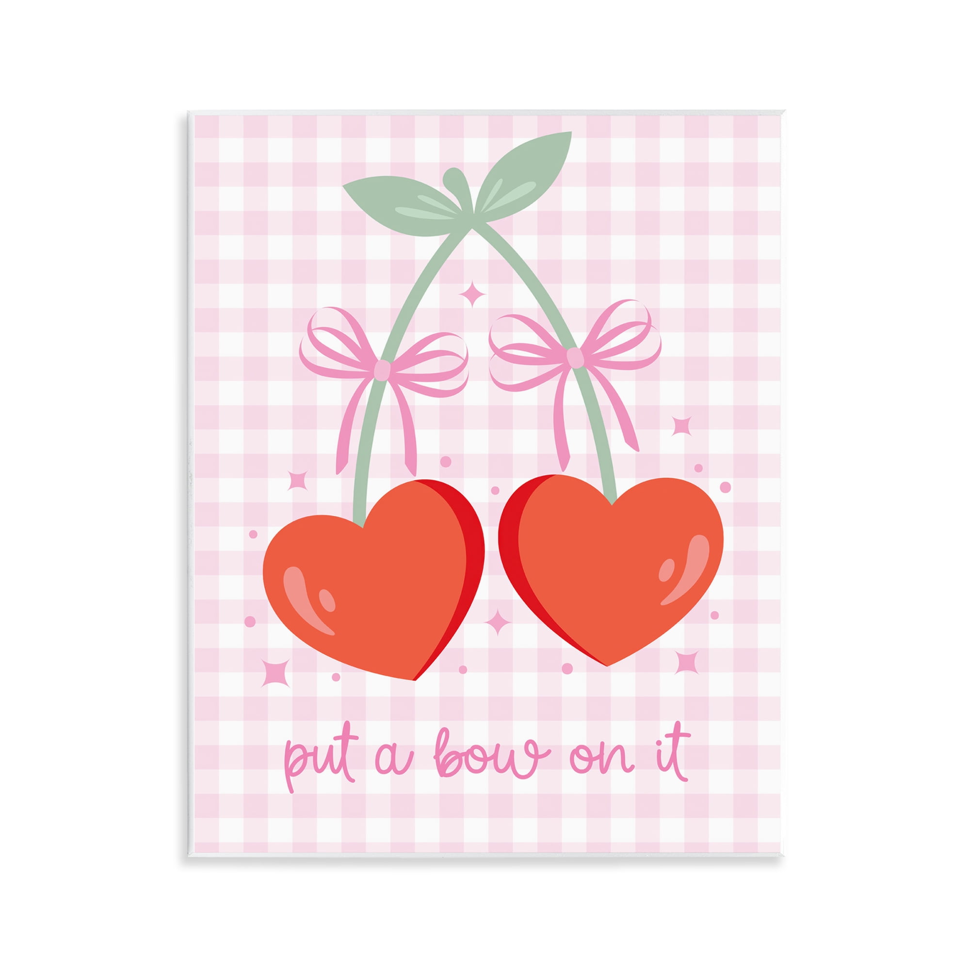 Stupell Industries Put A Bow On It Cherries Food & Beverage Painting Unframed Art Print Wall Art, 11 x 14