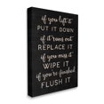 thumbnail image 1 of Stupell Industries Put It Down Bathroom Family Wood Texture Word Design Canvas Wall Art by Daphne Polselli, 1 of 5