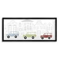 thumbnail image 1 of Stupell Industries Quaint City Neighborhood Cars Driving Along Road Illustration Framed Wall Art, 24 x 10, Design by Daphne Polselli, 1 of 5