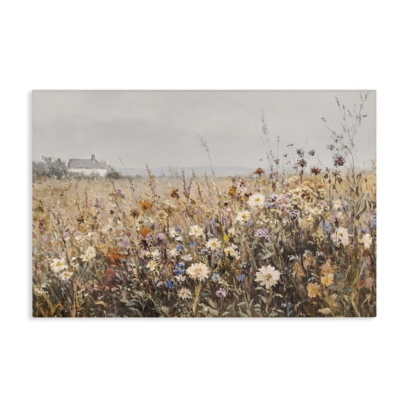 Stupell Industries Quaint Cottage Meadow Canvas Wall Art, design by Jacky Ngan