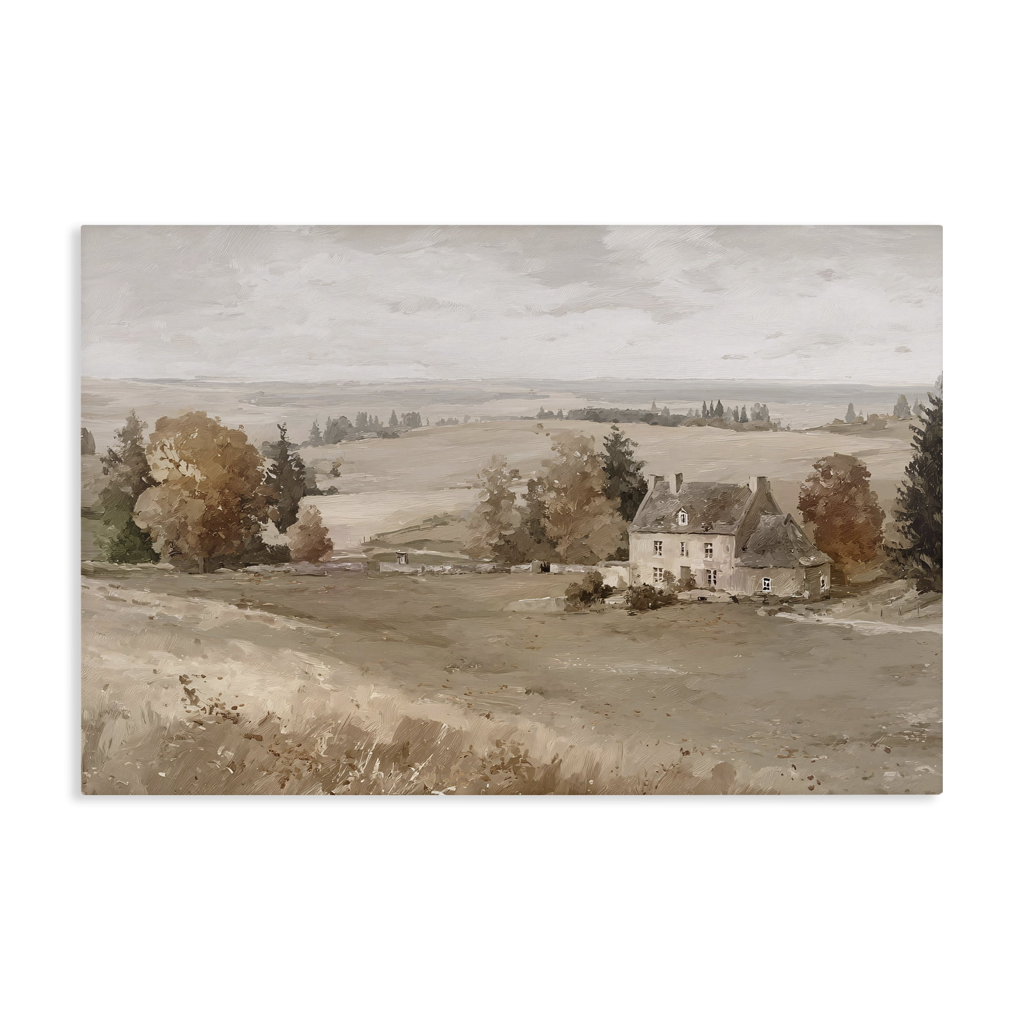 Stupell Industries Quaint Cottage in Countryside Canvas Wall Art, design by Jacky Ngan