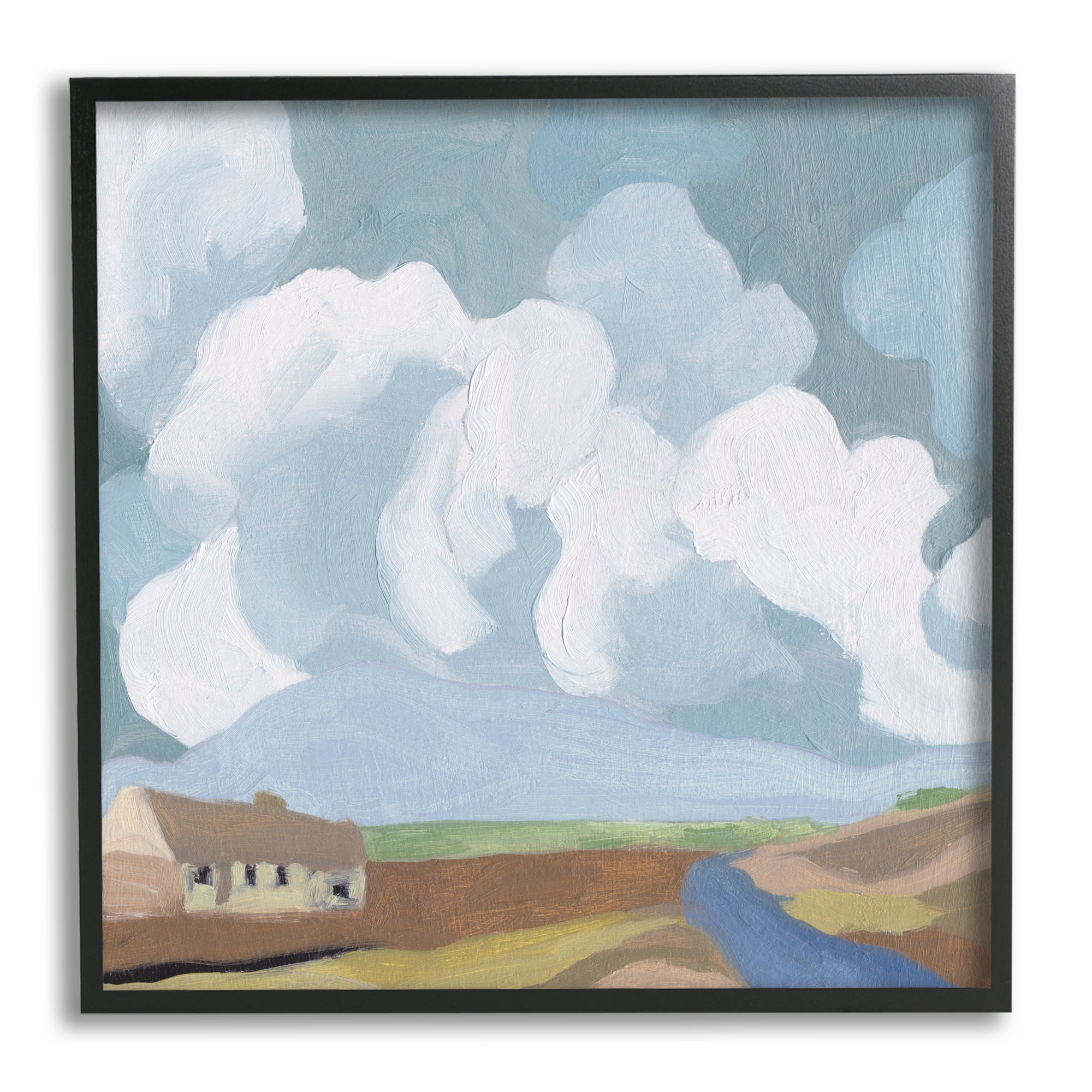 Stupell Industries Quaint Farmhouse Abstract Cloudy Sky Country Meadow, 12 x 12, Designed by Melissa Wang
