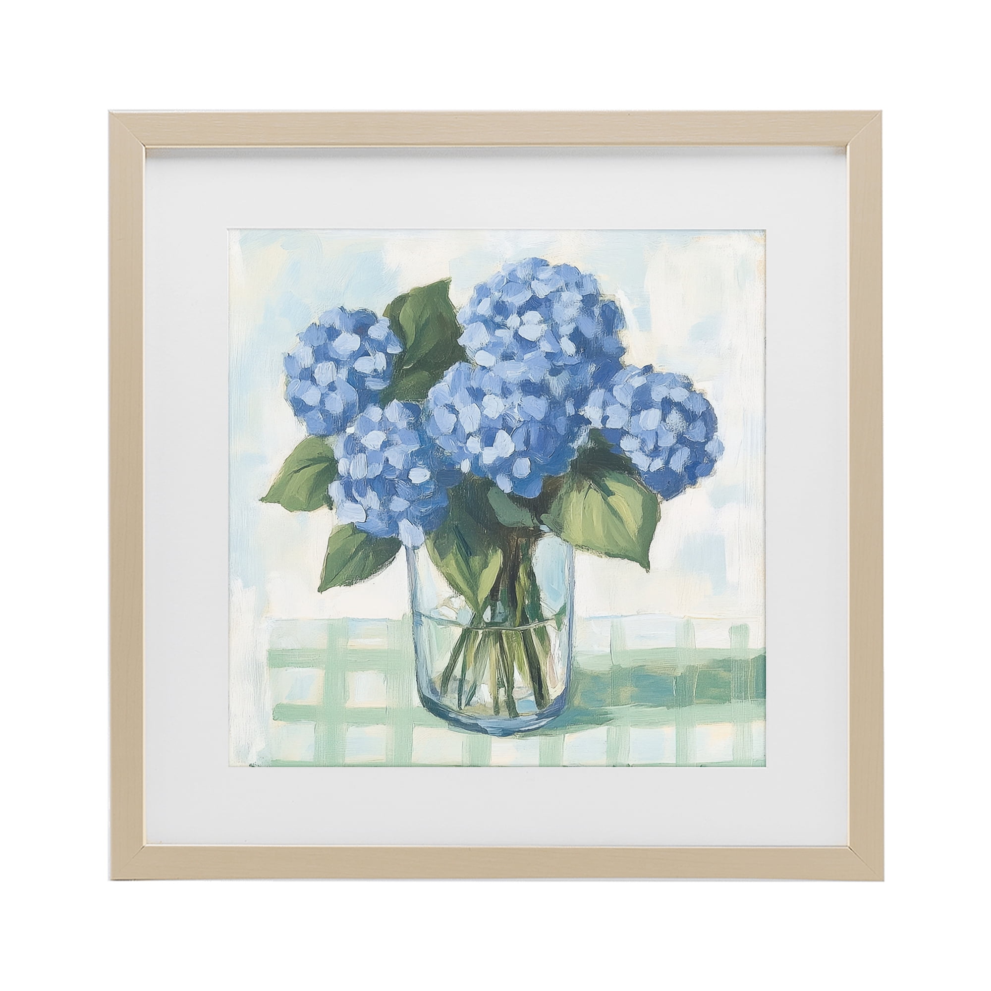 Stupell Industries Quaint Picnic Hydrangeas Birch Framed Print Under Glass, design by Petal Prints Design