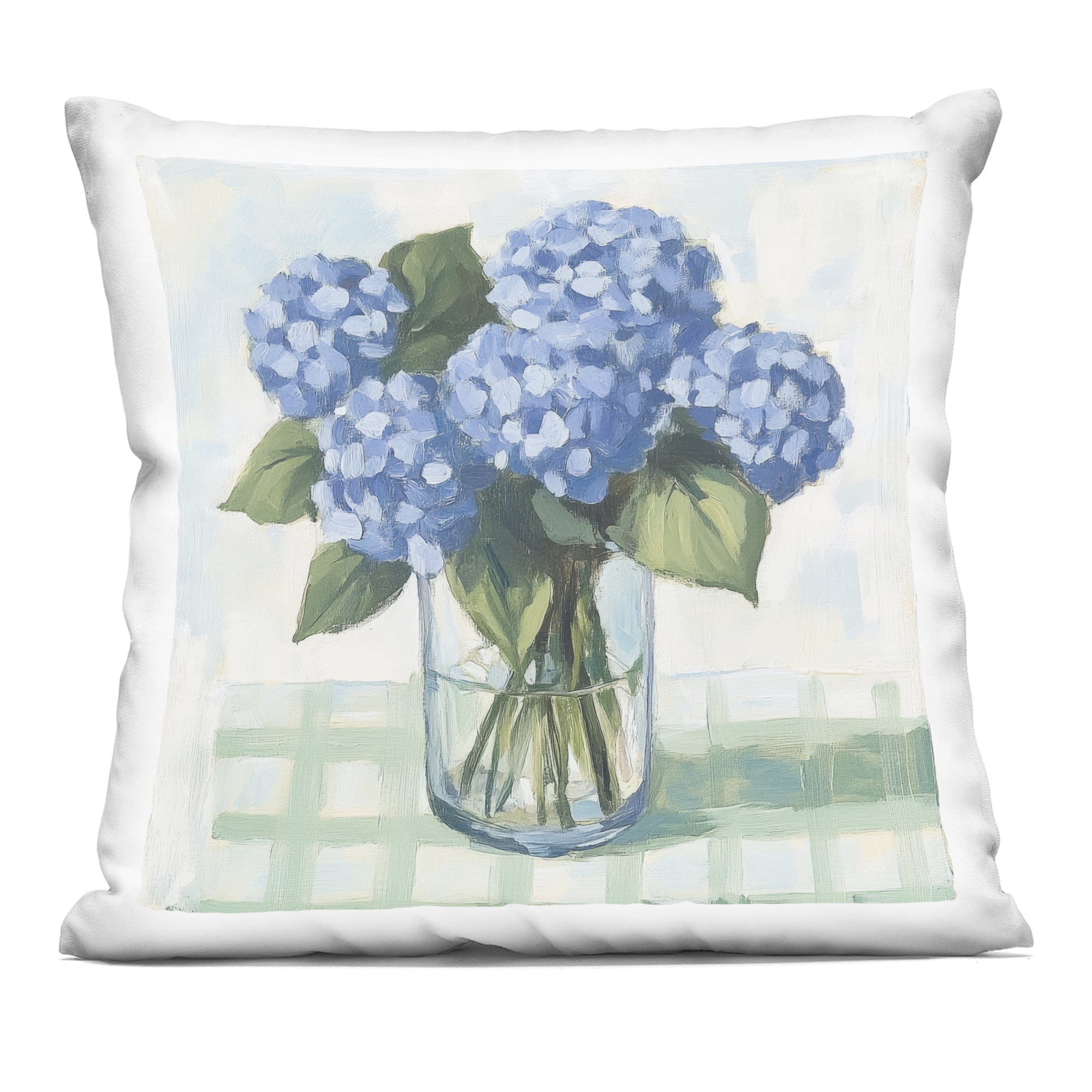 Stupell Industries Quaint Picnic Hydrangeas Decorative Printed Throw Pillow, design by Petal Prints Design, 18 x 7 x 18