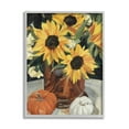 thumbnail image 1 of Stupell Industries Quaint Rustic Sunflower Vase Autumn Pumpkin Still-Life, 11 x 14, Designed by Annie Warren, 1 of 6