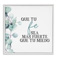 thumbnail image 1 of Stupell Industries Que Tu Fe Sea Más Fuerte Religious Quotes and Sayings Painting White Framed Art Print Wall Art, 12 x 12, 1 of 2