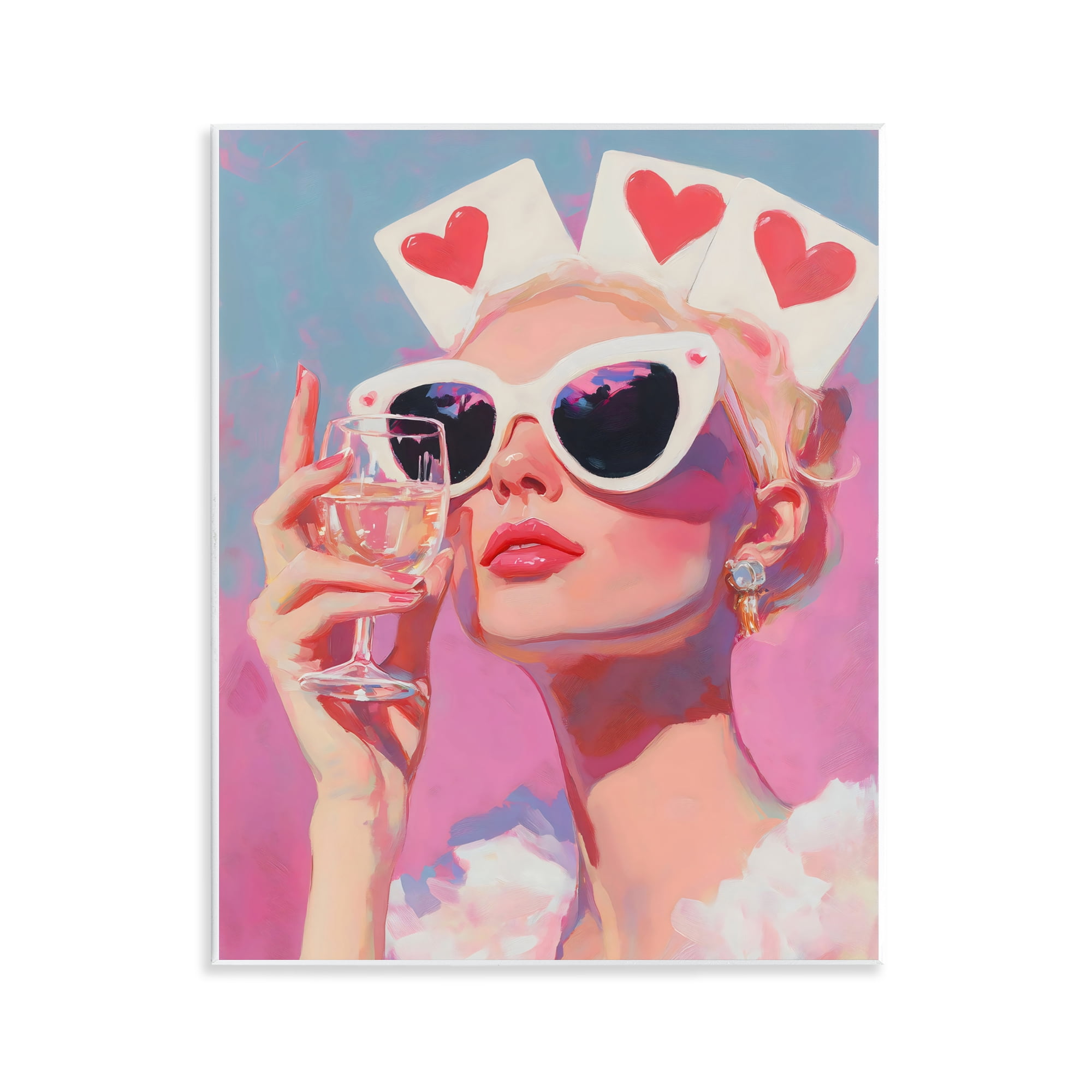 Stupell Industries Queen of Hearts Retro Glam Wall Plaque Art, design by The Prints Vibe